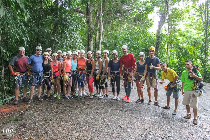 Unsere Ziplining Truppe bei El Santuario Ziplining 