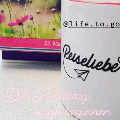 Life to go Tasse Reiseliebe Reiseliebe Tasse Life to go